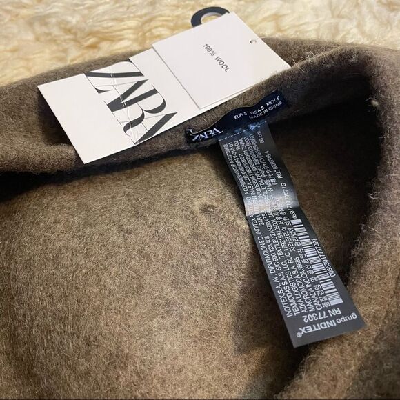 ZARA FLORAL WOOL BERET - Picture 6 of 6